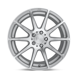 Niche M146 ESSEN Gloss Silver Machined 19x8.5 +35 5x112mm 66.6mm - WheelWiz