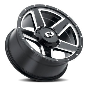 Vision Wheel 390 Gloss Black Milled Spoke 15x6 0 5x114.3mm 83mm - Wheelwiz