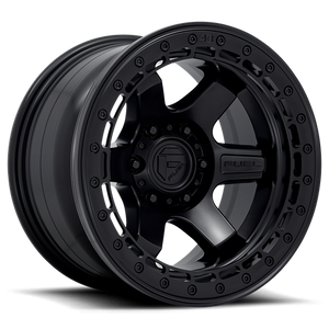 Fuel Offroad D122 BLOCK BEADLOCK Matte Black W/ M-black Ring 17x8.5 +20 5x150mm 110.1mm