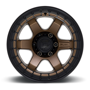 Fuel Offroad D124 BLOCK BEADLOCK Matte Bronze W/ M-black Ring 17x8.5 +20 5x150mm 110.1mm