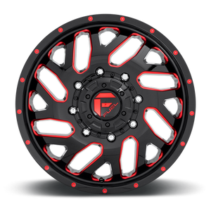 Fuel Offroad D656 TRITON Gloss Black Red Tinted Clear 20x8.25 +105 8x165.1mm 121.5mm