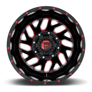 Fuel Offroad D656 TRITON Gloss Black Red Tinted Clear 20x8.25 -240 8x165.1mm 121.5mm