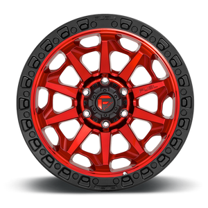 Fuel Offroad D695 COVERT Candy Red Black Bead Ring 16x8 +1 6x139.7mm 106.1mm - Wheelwiz