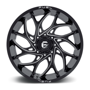 Fuel Offroad D741 RUNNER Gloss Black Milled 24x11 0 8x165.1mm 125.1mm - Wheelwiz