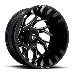 Fuel Offroad D741 RUNNER Gloss Black Milled 22x8.25 -240 8x165.1mm 121.5mm - Wheelwiz