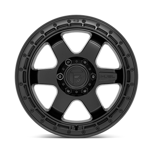 Fuel Offroad D750 BLOCK Matte Black W/ Black Ring 18x9 +20 6x139.7mm 106.1mm - Wheelwiz