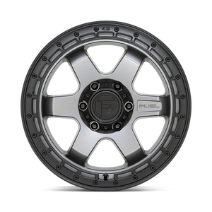 Fuel Offroad D752 BLOCK Matte Gunmetal W/ Black Ring 18x9 +20 6x135mm 87.1mm