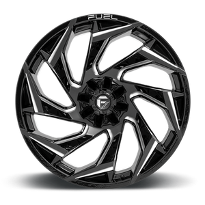 Fuel Offroad D753 REACTION Gloss Black Milled 24x12 -44 8x170mm 125.1mm