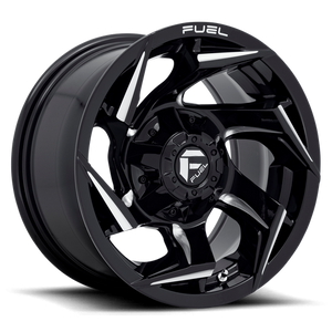 Fuel Offroad D753 REACTION Gloss Black Milled 15x8 -18 5x139.7mm 108mm