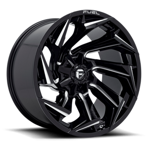 Fuel Offroad D753 REACTION Gloss Black Milled 22x12 -44 5x114.3|5x127mm 78.1mm