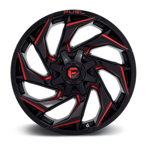 Fuel Offroad D755 REACTION Gloss Black Milled W/ Red Tint 20x9 +1 8x170mm 125.1mm