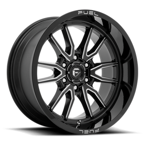 Fuel Offroad D761 CLASH Gloss Black Milled 17x9 +1 6x120mm 67.1mm