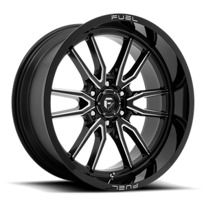 Fuel Offroad D761 CLASH Gloss Black Milled 22x10 -18 6x135mm 87.1mm - Wheelwiz