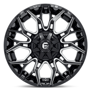 Fuel Offroad D769 TWITCH Glossy Black Milled 22x10 -18 8x170mm 125.1mm - Wheelwiz