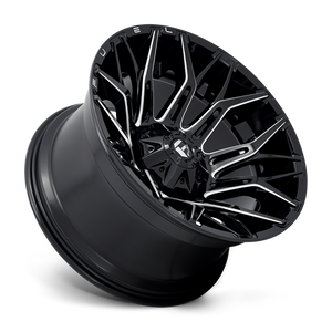 Fuel Offroad D769 TWITCH Glossy Black Milled 22x12 -44 8x180mm 124.2mm