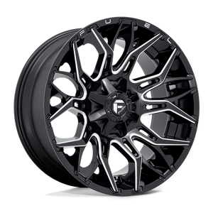 Fuel Offroad D769 TWITCH Glossy Black Milled 22x10 -18 8x170mm 125.1mm - Wheelwiz