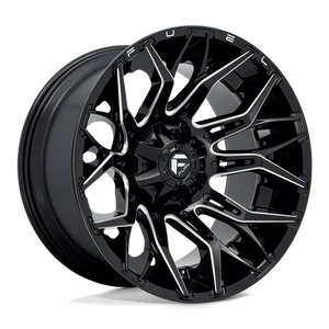 Fuel Offroad D769 TWITCH Glossy Black Milled 22x12 -44 8x180mm 124.2mm
