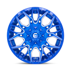 Fuel Offroad D770 TWITCH Anodized Blue Milled 20x10 -18 6x135|6x139.7mm 106.1mm - Wheelwiz