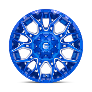 Fuel Offroad D770 TWITCH Anodized Blue Milled 22x12 -44 5x114.3|5x127mm 78.1mm