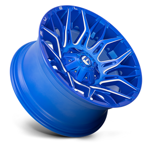 Fuel Offroad D770 TWITCH Anodized Blue Milled 22x12 -44 5x114.3|5x127mm 78.1mm