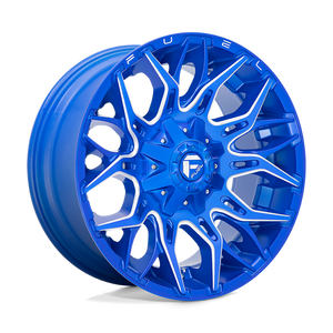 Fuel Offroad D770 TWITCH Anodized Blue Milled 20x10 -18 8x165.1mm 125.1mm