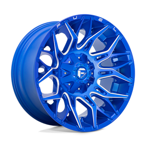 Fuel Offroad D770 TWITCH Anodized Blue Milled 22x12 -44 5x114.3|5x127mm 78.1mm