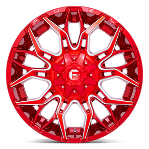 Fuel Offroad D771 TWITCH Candy Red Milled 22x10 -18 8x180mm 124.2mm