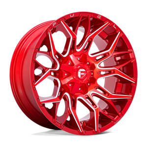 Fuel Offroad D771 TWITCH Candy Red Milled 22x10 -18 8x180mm 124.2mm