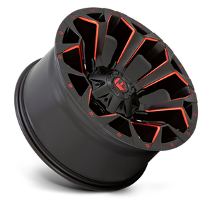 Fuel Offroad D787 ASSAULT Matte Black Red Milled 17x8.5 +14 5x114.3|5x127mm 78.1mm - Wheelwiz
