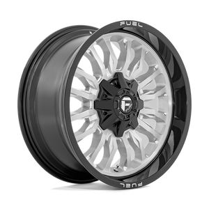 Fuel Offroad D798 ARC Silver Brush Face W/ Blk Lip 20x9 +1 8x165.1mm 125.1mm