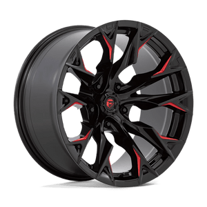 Fuel Offroad D823 FLAME Gloss Black Mill W/ Candy Red 20x10 -18 5x139.7mm 78.1mm - Wheelwiz
