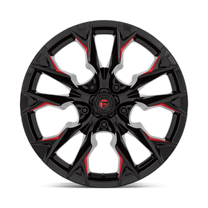 Fuel Offroad D823 FLAME Gloss Black Mill W/ Candy Red 20x10 -18 5x127mm 71.5mm - Wheelwiz