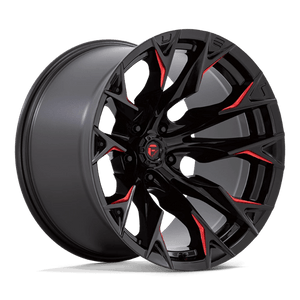 Fuel Offroad D823 FLAME Gloss Black Mill W/ Candy Red 20x12 -44 5x127mm 71.5mm - Wheelwiz