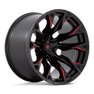 Fuel Offroad D823 FLAME Gloss Black Mill W/ Candy Red 20x12 -44 5x127mm 71.5mm - Wheelwiz