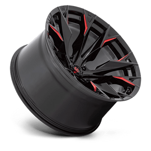 Fuel Offroad D823 FLAME Gloss Black Mill W/ Candy Red 22x12 -44 5x127mm 71.5mm - Wheelwiz