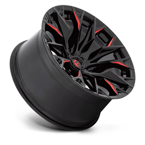 Fuel Offroad D823 FLAME Gloss Black Mill W/ Candy Red 20x10 -18 8x165.1mm 125.1mm - Wheelwiz