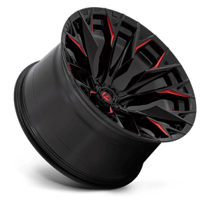 Fuel Offroad D823 FLAME Gloss Black Mill W/ Candy Red 22x12 -44 6x139.7mm 106.1mm - Wheelwiz