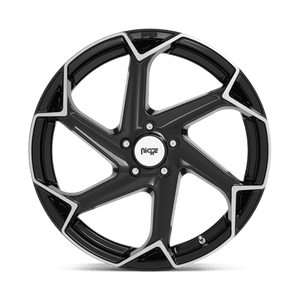 Niche M255 FLASH Gloss Black Brushed 20x9 +35 5x120mm 72.6mm - WheelWiz