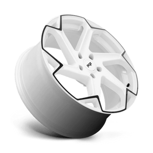 Niche M257 FLASH Gloss White W/ Black 20x10.5 +40 5x114.3mm 72.6mm - Wheelwiz