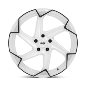 Niche M257 FLASH Gloss White W/ Black 20x9 +35 5x120mm 72.6mm - Wheelwiz