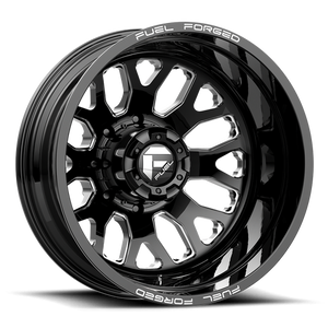 Fuel Offroad FF19 Gloss Black Milled 22x8.25 -202 8x200mm 142mm - Wheelwiz