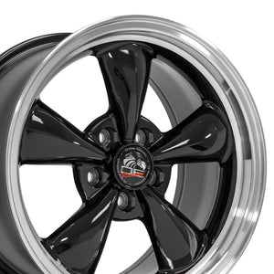 OE Wheels Replica FR01 Black with Machined Lip 17x9.0 +24 5x114.3mm 70.6mm