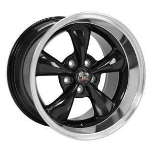 OE Wheels Replica FR01 Black with Machined Lip 17x10.5 +27 5x114.3mm 70.6mm