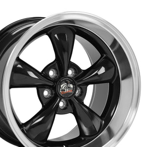 OE Wheels Replica FR01 Black with Machined Lip 17x10.5 +27 5x114.3mm 70.6mm