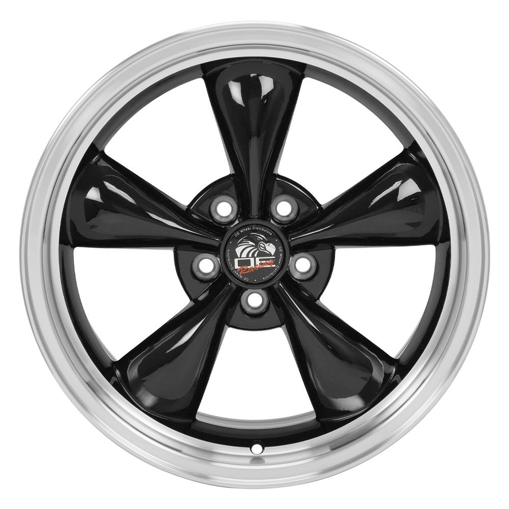 OE Wheels Replica FR01 Black with Machined Lip 18x9.0 +24 5x114.3mm 70.6mm
