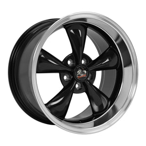 OE Wheels Replica FR01 Black with Machined Lip 18x10.0 +22 5x114.3mm 70.6mm