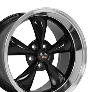 OE Wheels Replica FR01 Black with Machined Lip 18x10.0 +22 5x114.3mm 70.6mm