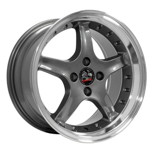 OE Wheels Replica FR04 Anthracite with Machined Lip 17x9.0 +20 4x108mm 64.2mm
