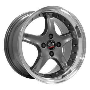 OE Wheels Replica FR04 Anthracite with Machined Lip 17x9.0 +20 4x108mm 64.2mm - Wheelwiz