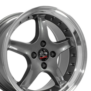 OE Wheels Replica FR04 Anthracite with Machined Lip 17x9.0 +20 4x108mm 64.2mm